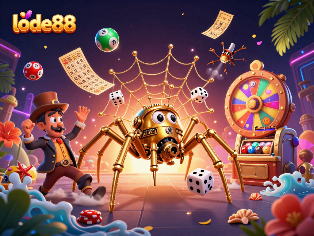 Engage with the lode88 magic of gaming amid a vibrant steampunk casino scene filled with luck and excitement.